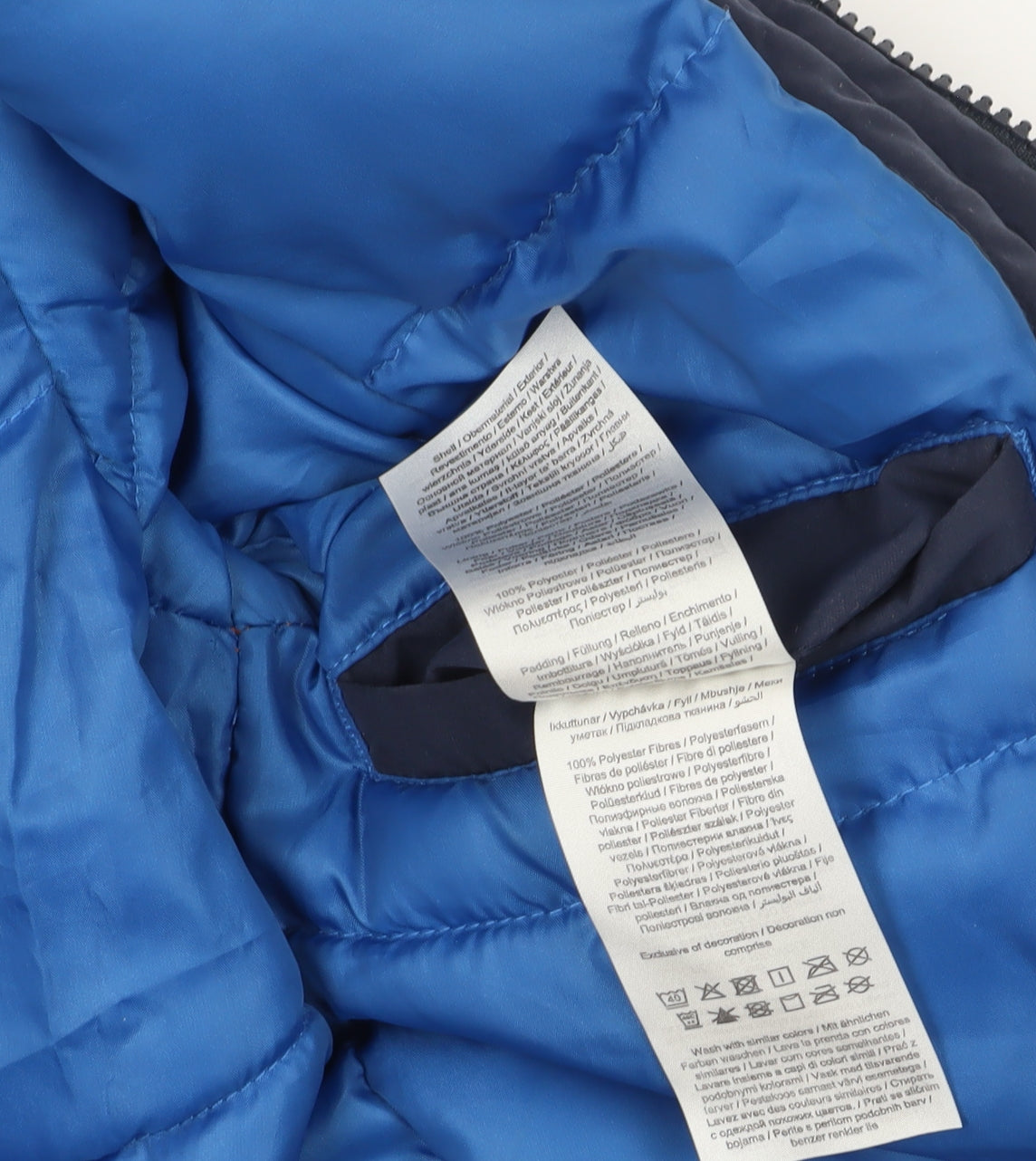 Jack & Jones Boys Blue Parka Coat 9 Years Warm Winter Outerwear