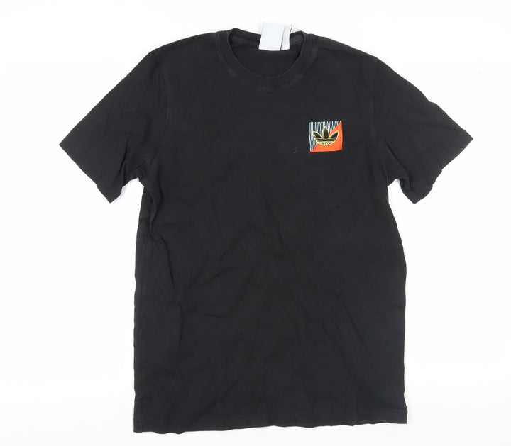 Adidas Men's Black M Logo Short Sleeve T-Shirt