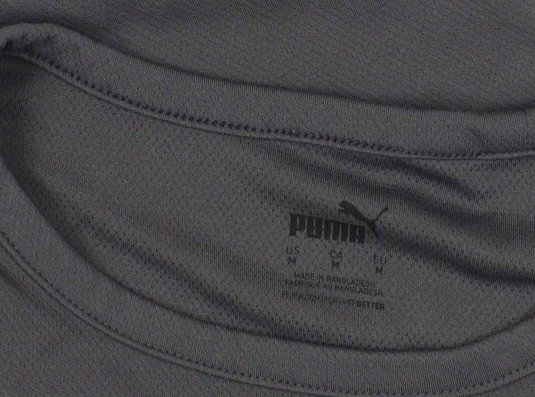 Puma Men's Black Grey Athletic T-Shirt M