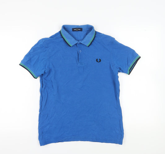 Fred Perry Men's Blue Medium Polo Shirt