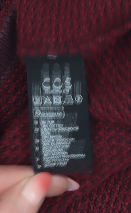 COS Women's Red Knit Pullover Jumper Size M