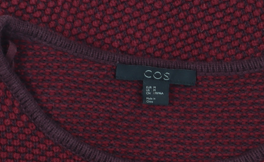COS Women's Red Knit Pullover Jumper Size M