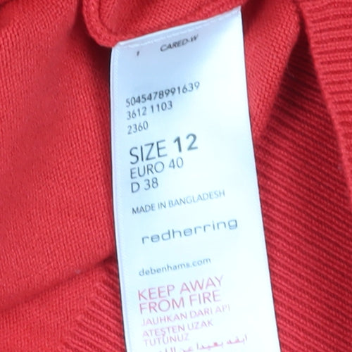 Red Herring Women's Multicoloured Striped Jumper, Size 12