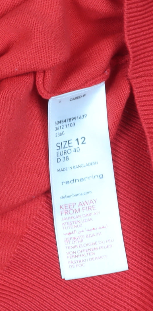 Red Herring Women's Multicoloured Striped Jumper, Size 12