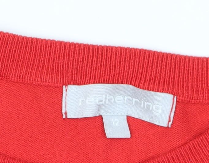 Red Herring Women's Multicoloured Striped Jumper, Size 12