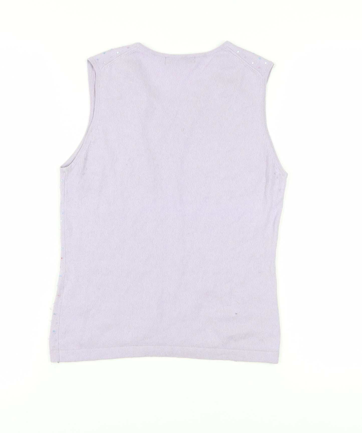 Boden Women's Purple Sequin Vest in Size M