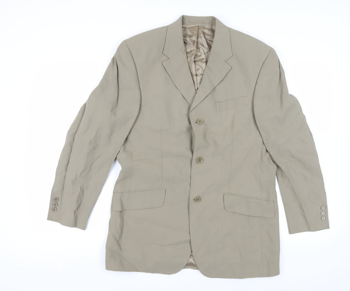 Linea Beige Men's Blazer, Size 38S, Single-Breasted