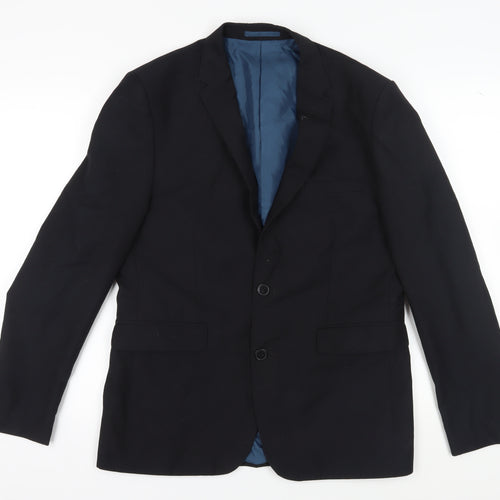 Burton Menswear Men's Black Slim Fit Blazer 42R