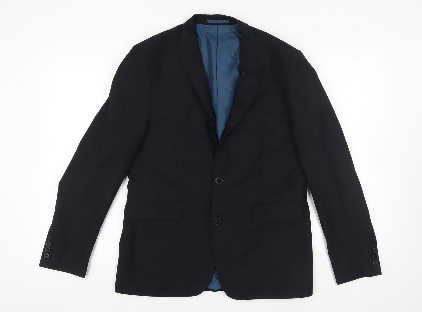 Burton Menswear Men's Black Slim Fit Blazer 42R