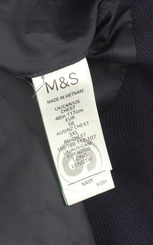 Marks and Spencer Men's Navy Blazer 46L Formal