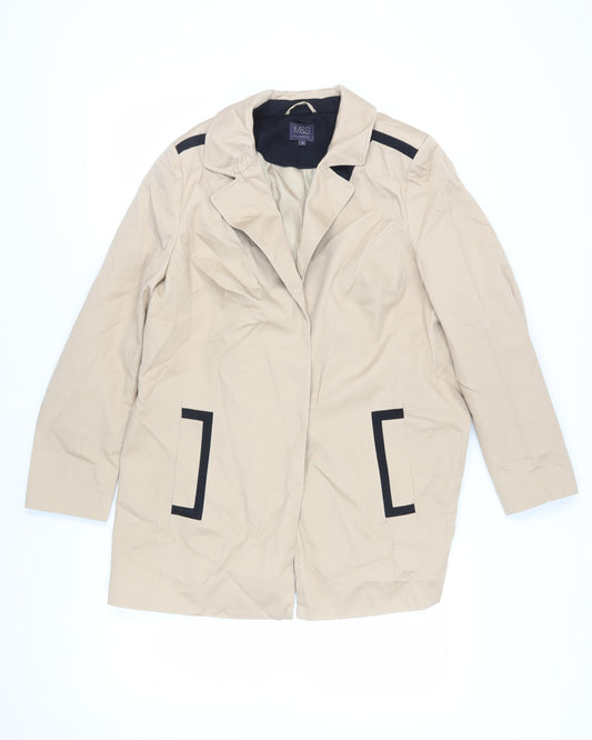 Marks and Spencer Beige Trench Coat - Women's Size 16