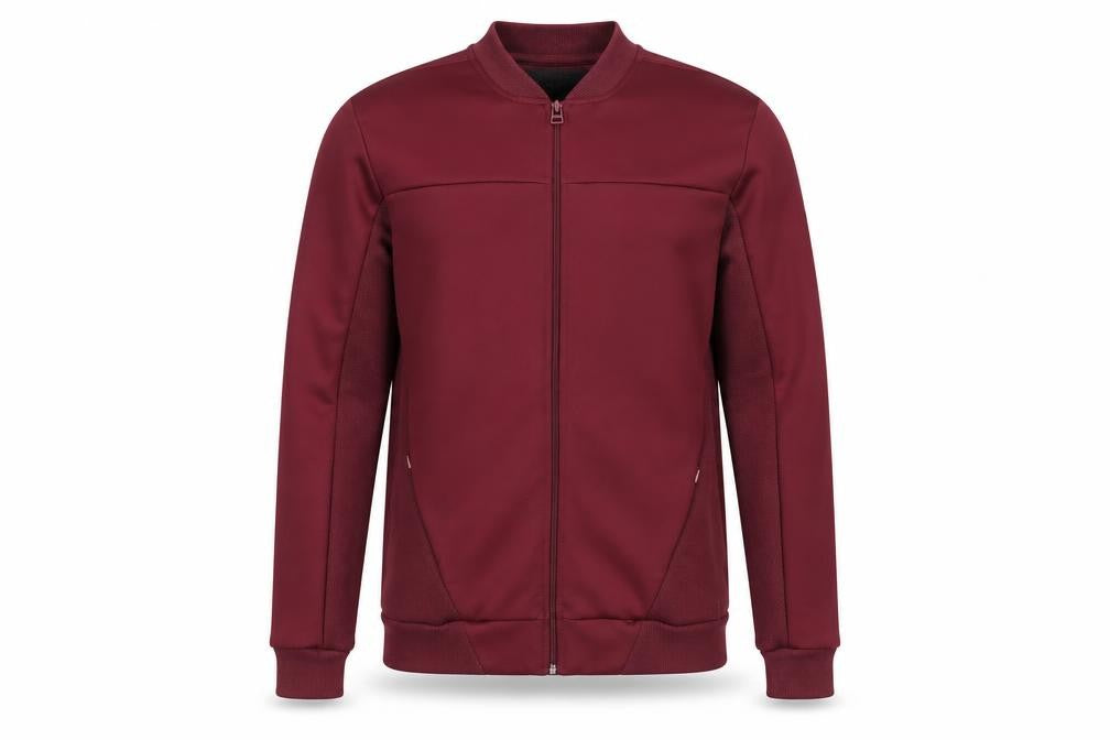 Front view of River Island Men's Red Full Zip Sweatshirt XS