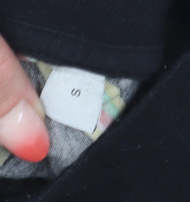 Collusion Men's Black Striped T-Shirt Small