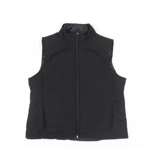 Mia Moda Women's Black Sleeveless Waistcoat M