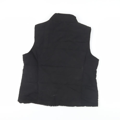 Mia Moda Women's Black Sleeveless Waistcoat M