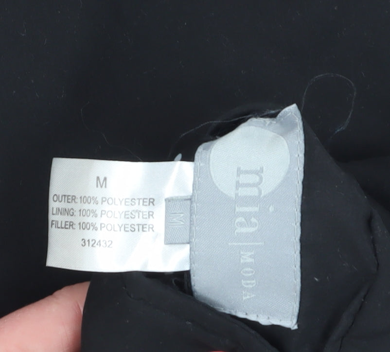 Mia Moda Women's Black Sleeveless Waistcoat M