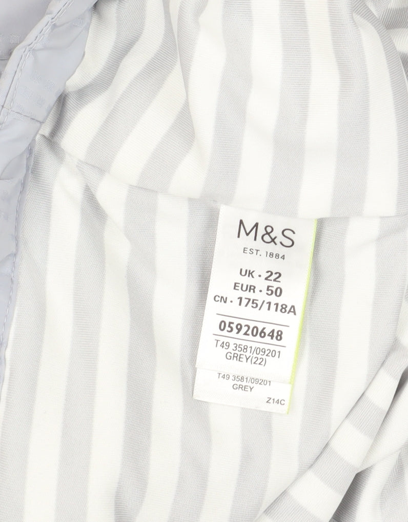 Marks and Spencer Women's Grey Classic Jacket Size 22