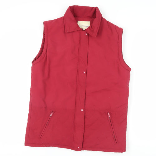 Cottonique Women's Red Quilted Waistcoat S