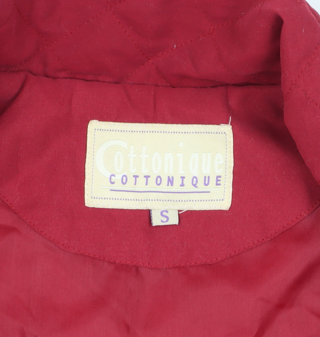 Cottonique Women's Red Quilted Waistcoat S