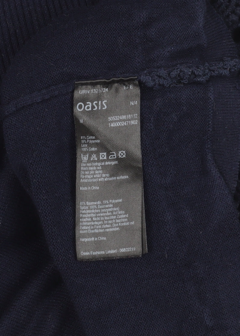 Oasis Women's Blue A-Line Knit Dress M