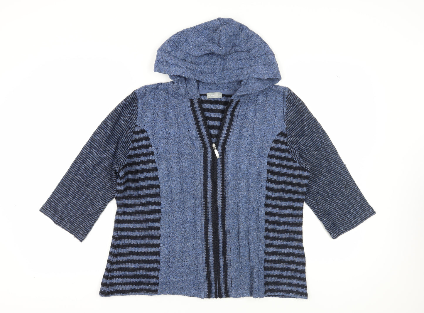 Per Una Women's Blue XL Full Zip Hooded Jumper
