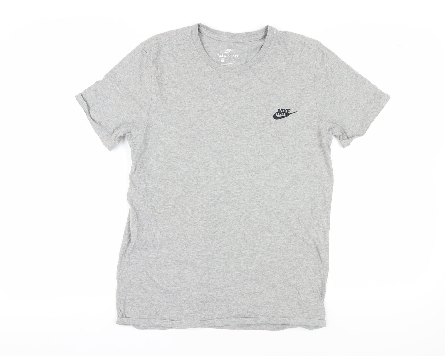 Nike Men's Grey Athletic T-Shirt Medium Crew Neck