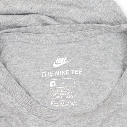 Nike Men's Grey Athletic T-Shirt Medium Crew Neck