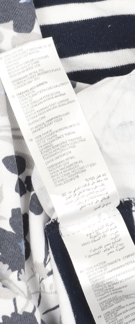 Maine New England Women's Floral Stripe Tunic Top