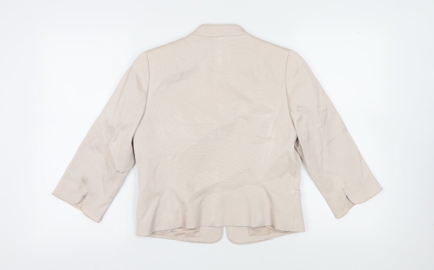 Phase Eight Women Beige Blazer Size 14 Regular Fit