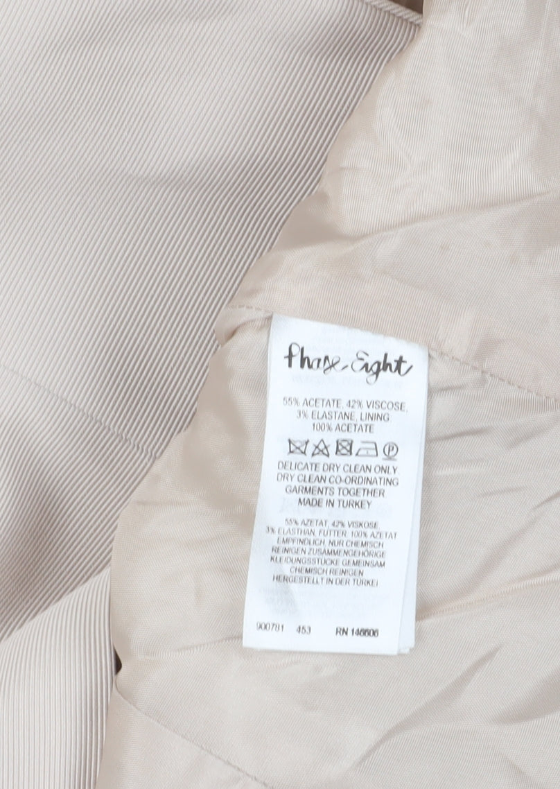 Phase Eight Women Beige Blazer Size 14 Regular Fit