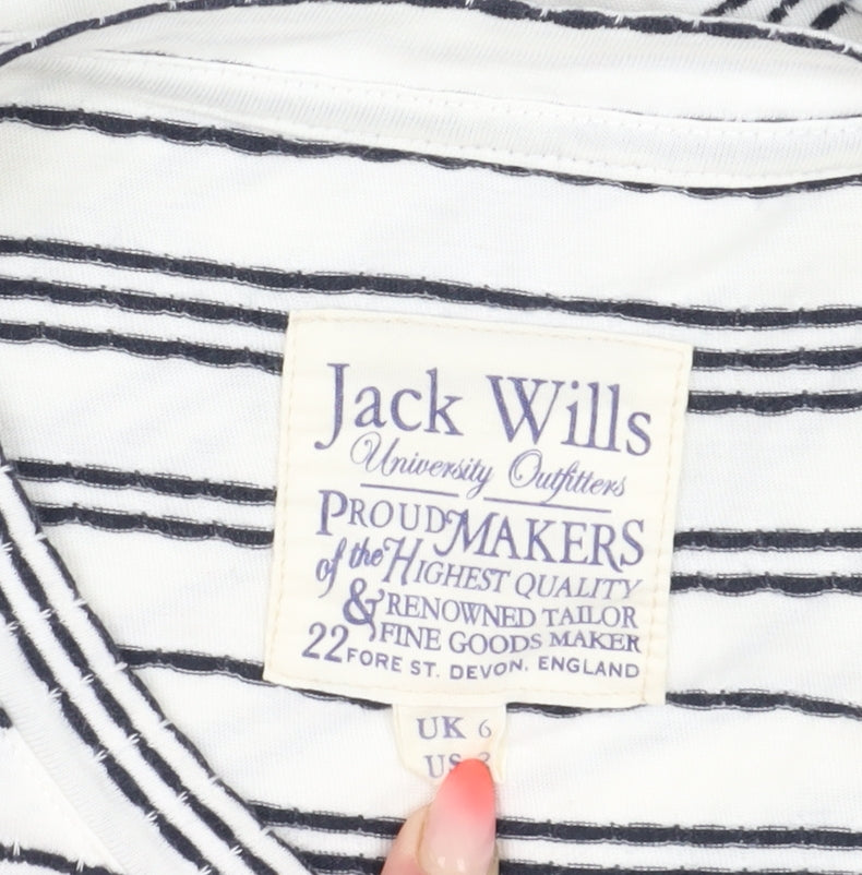 Jack Wills Women's White A-Line Dress Size 6