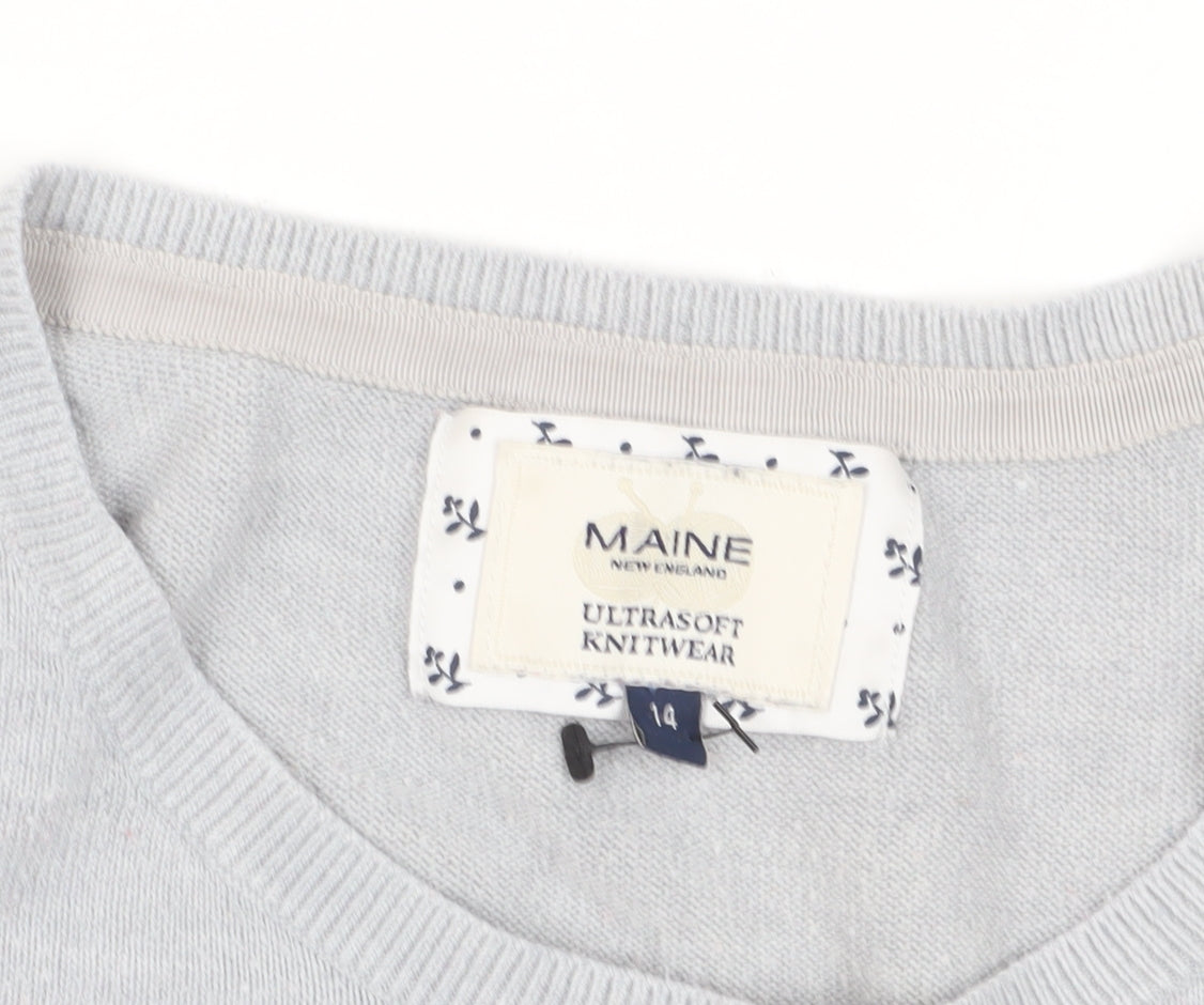 Maine New England Women's Grey Pullover Jumper Size 14