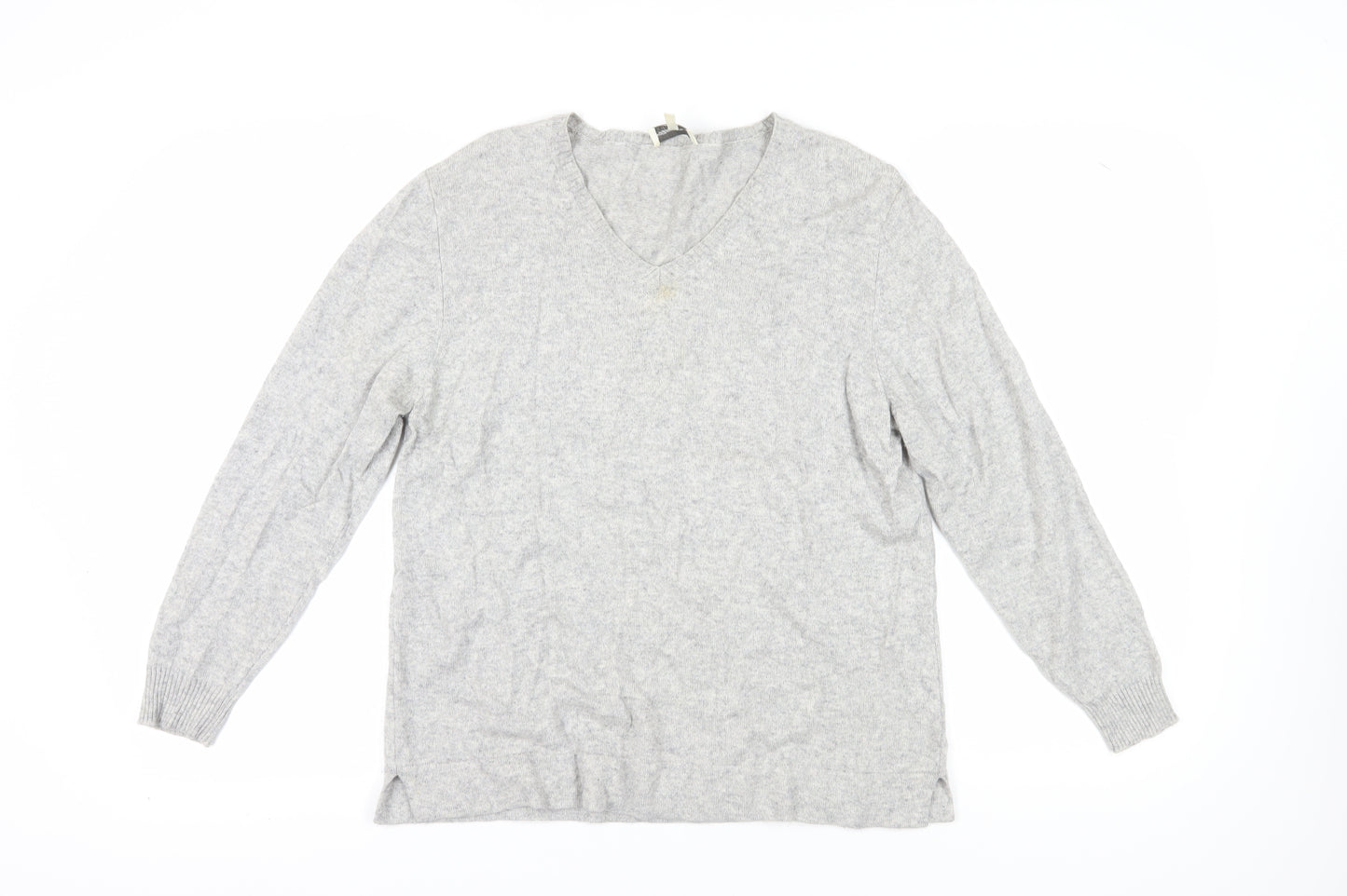 Peter Hahn Women's Grey Silk Cashmere Pullover Jumper Size 16