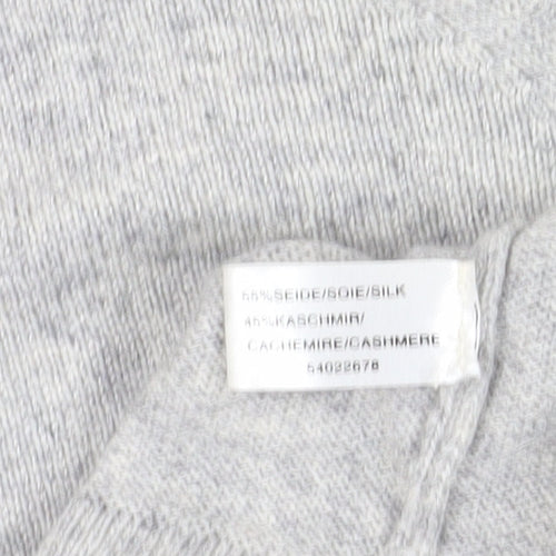 Peter Hahn Women's Grey Silk Cashmere Pullover Jumper Size 16