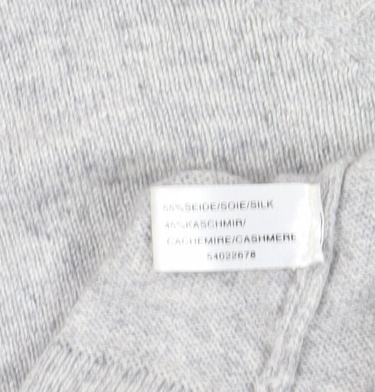Peter Hahn Women's Grey Silk Cashmere Pullover Jumper Size 16