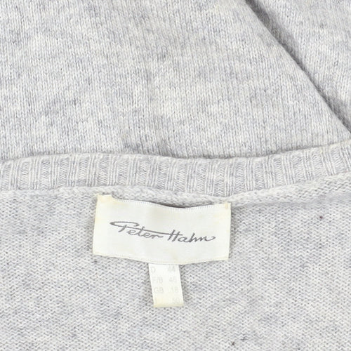 Peter Hahn Women's Grey Silk Cashmere Pullover Jumper Size 16
