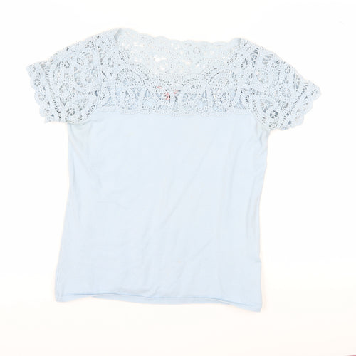 Phase Eight Women's Blue Crochet Blouse - Size 12