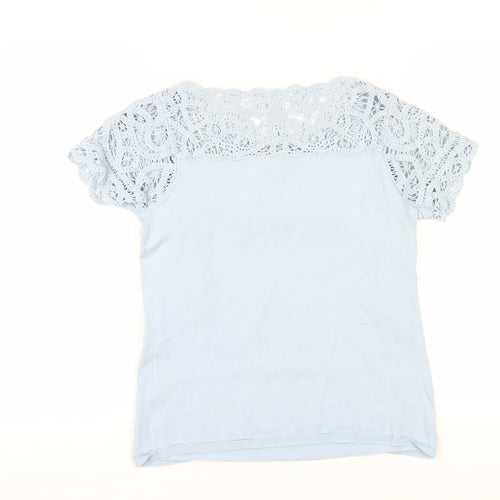 Phase Eight Women's Blue Crochet Blouse - Size 12