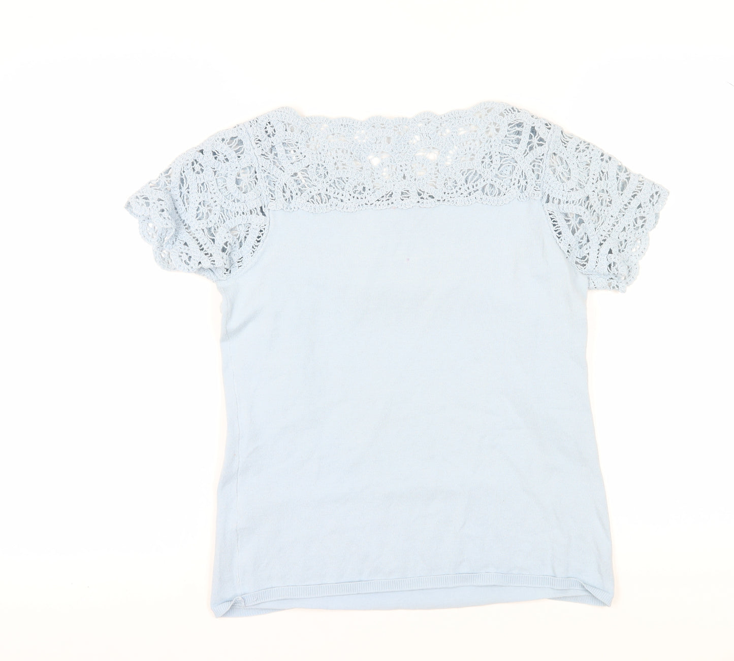 Phase Eight Women's Blue Crochet Blouse - Size 12
