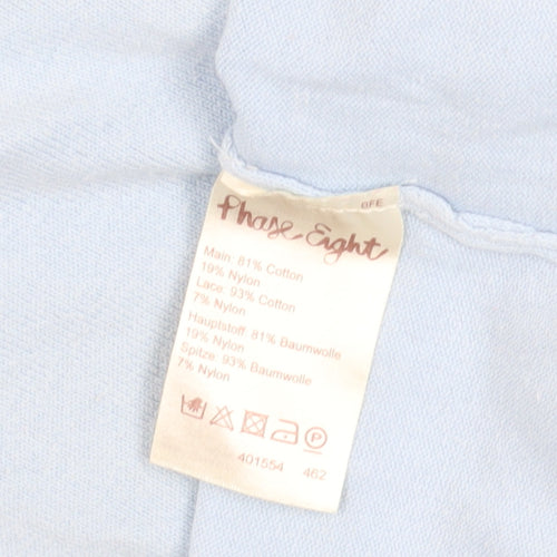 Phase Eight Women's Blue Crochet Blouse - Size 12
