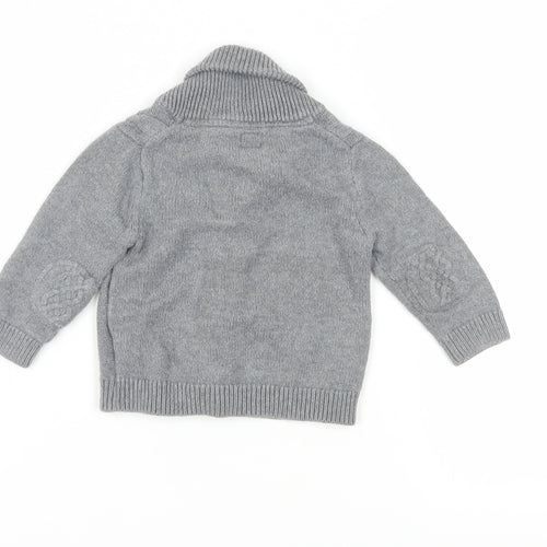 babyGap Grey Knit Cardigan for Unisex Baby, 6-9 Months, Cotton