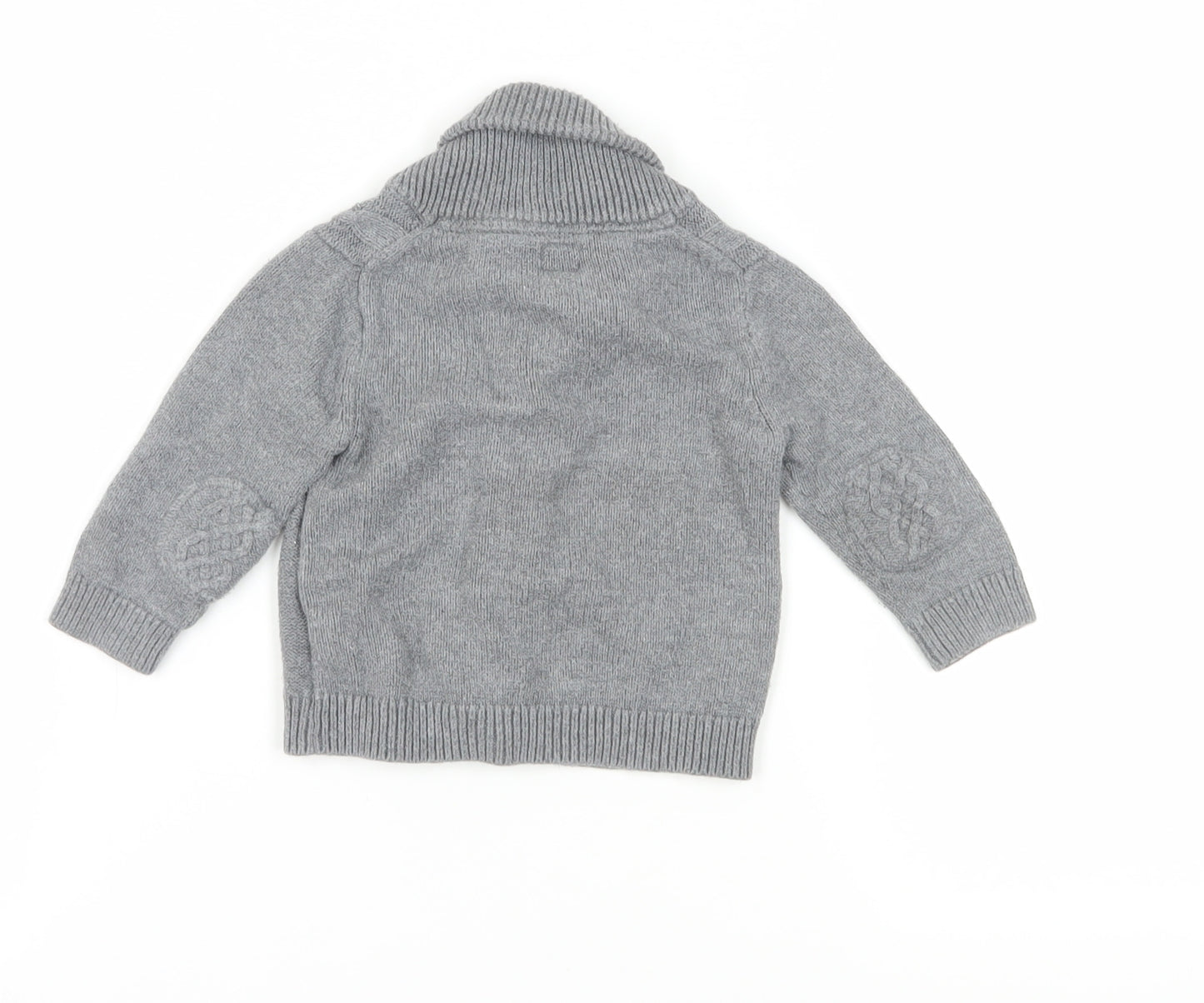 babyGap Grey Knit Cardigan for Unisex Baby, 6-9 Months, Cotton