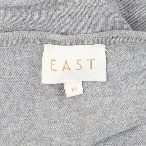 East Women's Grey Cotton Jersey Long Sleeve Top M