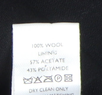 Jasper Conran Women's Black Wool Double-Breasted Blazer Size 12