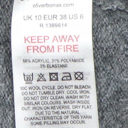 Oliver Bonas Women's Grey Striped Pullover - Size 10