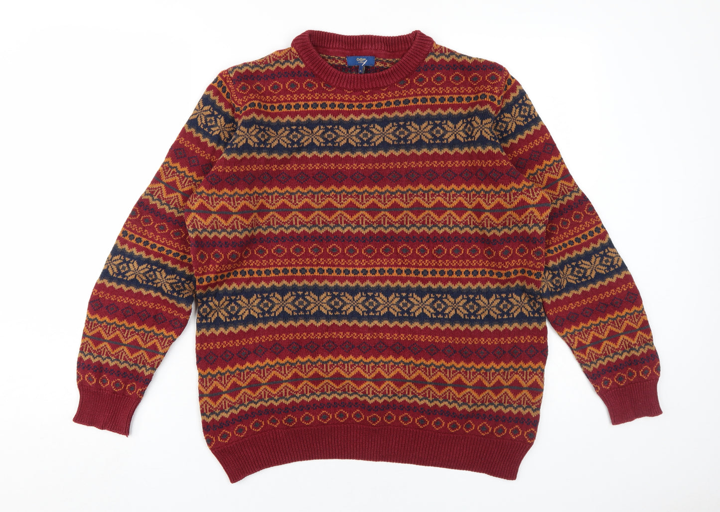 Cotton Traders Men's Multicoloured Fair Isle Jumper M