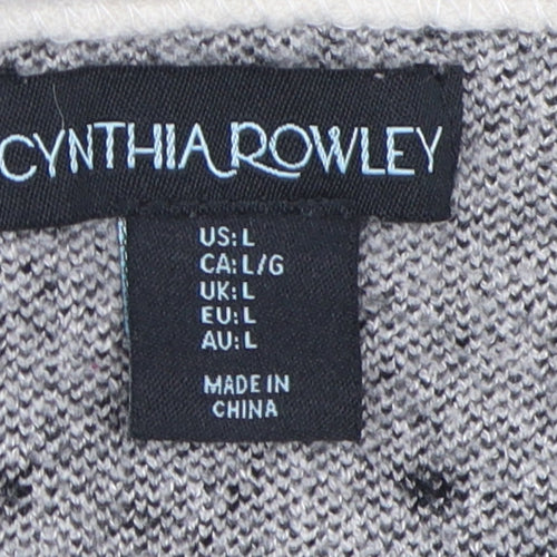 Cynthia Rowley Women's Beige Polka Dot Pullover Jumper L