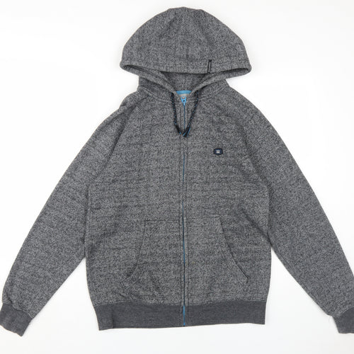 Billabong Men's Grey Full Zip Hoodie, Size S, Regular Fit