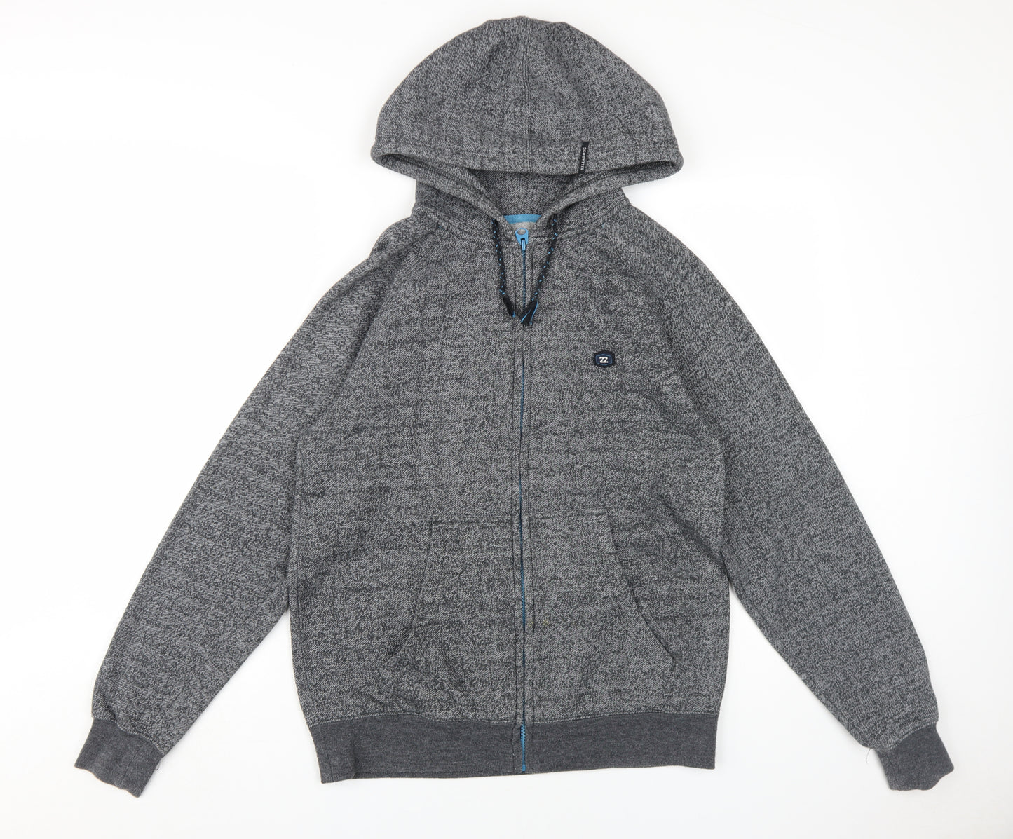 Billabong Men's Grey Full Zip Hoodie, Size S, Regular Fit