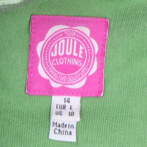 Joules Women's Green Pullover Hoodie, Size L
